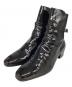 Saint Laurent Paris（サンローランパリ）の古着「テリー エナメルバックルブーツ」｜ブラック