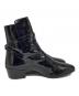 中古・古着 Saint Laurent Paris (サンローランパリ) テリー エナメルバックルブーツ ブラック サイズ:42：45000円