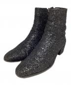 Saint Laurent Parisサンローランパリ）の古着「グリッターサイドジップブーツ」｜ブラック