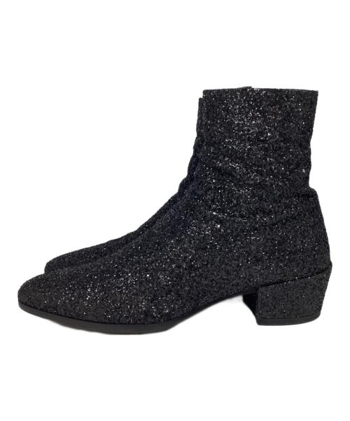 Saint Laurent Paris（サンローランパリ）Saint Laurent Paris (サンローランパリ) グリッターサイドジップブーツ ブラック サイズ:42の古着・服飾アイテム