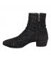 中古・古着 Saint Laurent Paris (サンローランパリ) グリッターサイドジップブーツ ブラック サイズ:42：40000円