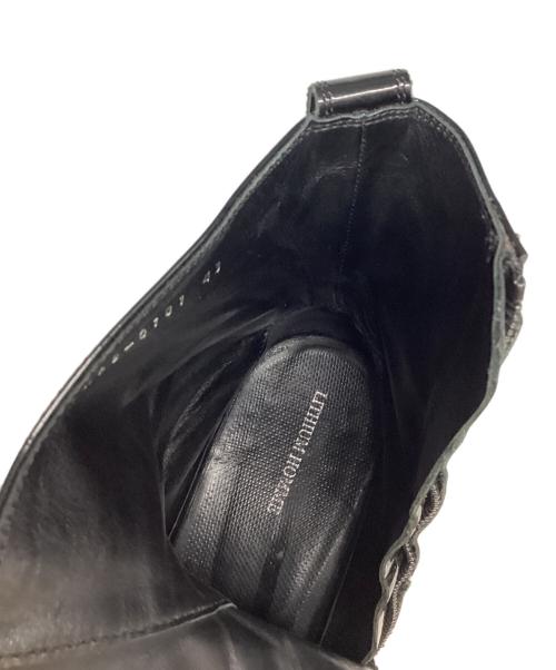 LITHIUM HOMME（リチウムオム・ファム）LITHIUM HOMME (リチウムオム・ファム) エナメルサイドジップブーツ ブラック サイズ:43の古着・服飾アイテム