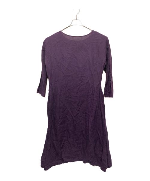 nest Robe（ネストローブ）nest Robe (ネストローブ) リネンワンピース パープル サイズ:FREEの古着・服飾アイテム