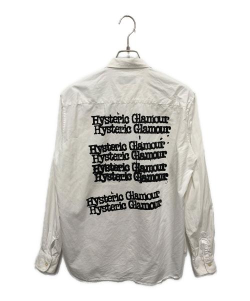 Hysteric Glamour（ヒステリックグラマー）Hysteric Glamour (ヒステリックグラマー) TYPE LOGO レギュラーカラーシャツ ホワイト サイズ:Ⅼの古着・服飾アイテム