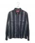 SUPREME（シュプリーム）の古着「Stripe Flannel Zip Up Shirt」｜ブラック×グレー