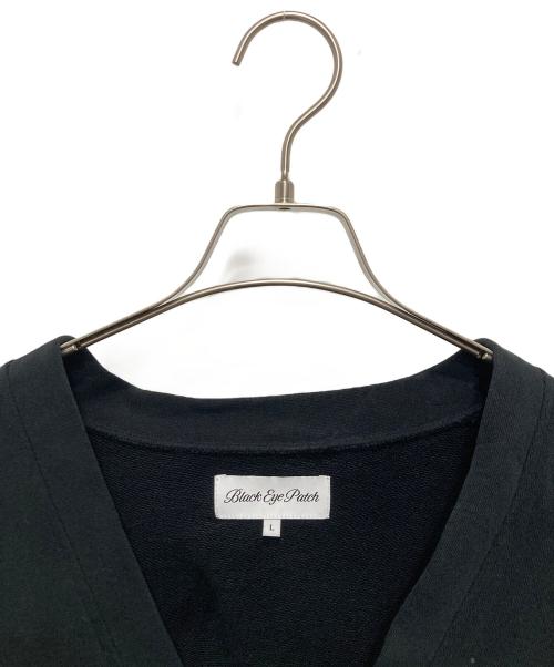 BlackEyePatch（ブラックアイパッチ）BlackEyePatch (ブラックアイパッチ) スウェットカーディガン ブラック サイズ:Lの古着・服飾アイテム
