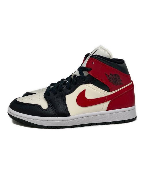 NIKE（ナイキ）NIKE (ナイキ) WMNS AIR JORDAN 1 MID ホワイト×レッド サイズ:US8.5の古着・服飾アイテム