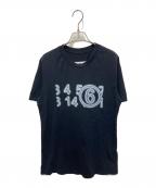 MM6 Maison Margielaエムエムシックスメゾンマルジェラ）の古着「Zoom  Logo T-Shirt」｜ブラック