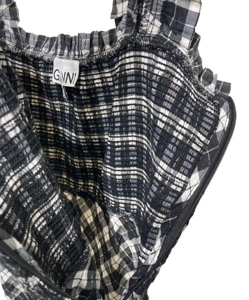 GANNI（ガニー）Ganni (ガニー) Seersucker check dress ブラック サイズ:40の古着・服飾アイテム