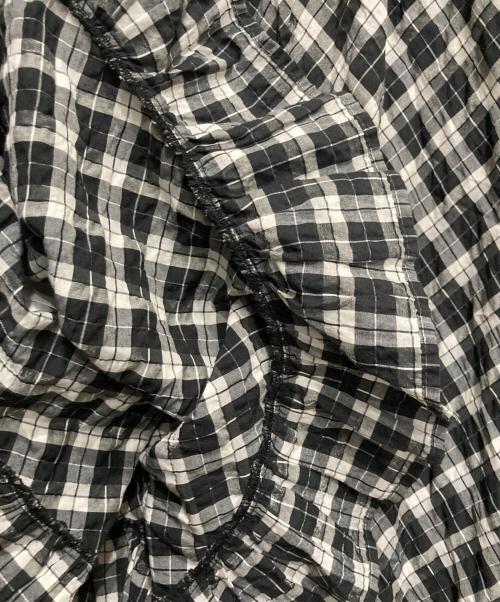 GANNI（ガニー）Ganni (ガニー) Seersucker check dress ブラック サイズ:40の古着・服飾アイテム
