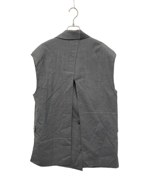 MAISON SPECIAL（メゾンスペシャル）MAISON SPECIAL (メゾンスペシャル) ダブルカラーハンドステッチジレ グレー サイズ:FREEの古着・服飾アイテム