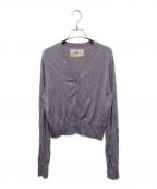 TODAYFULトゥデイフル）の古着「シルクコットンカーディガン」｜パープル