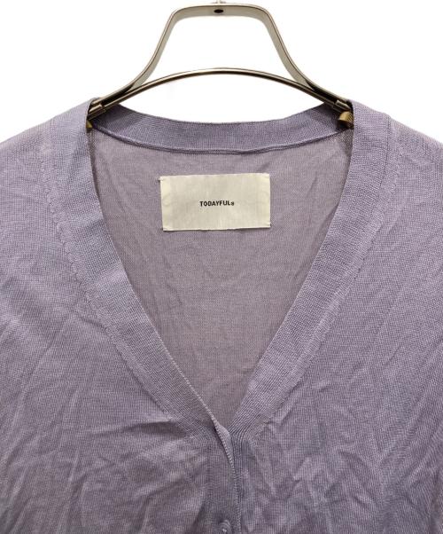 TODAYFUL（トゥデイフル）TODAYFUL (トゥデイフル) シルクコットンカーディガン パープル サイズ:FREEの古着・服飾アイテム
