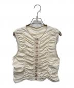 TODAYFULトゥデイフル）の古着「Piping Shirring Blouse」｜アイボリー