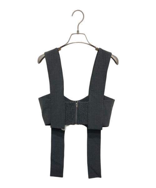 MUSUBORE（ムスボレ）musubore (ムスボレ) vents skirt ＆ bustier set-up グレーの古着・服飾アイテム