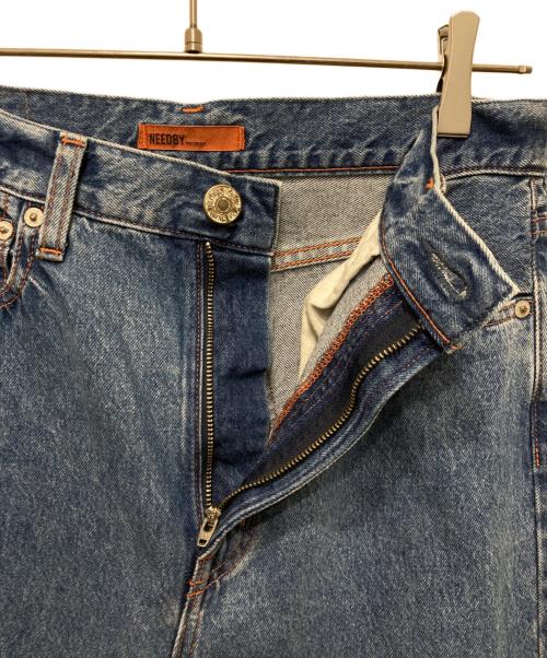 NEEDBY heritage（ニードバイヘリテージ）NEEDBY heritage (ニードバイヘリテージ) センタープレスデニムパンツ ブルー サイズ:26の古着・服飾アイテム
