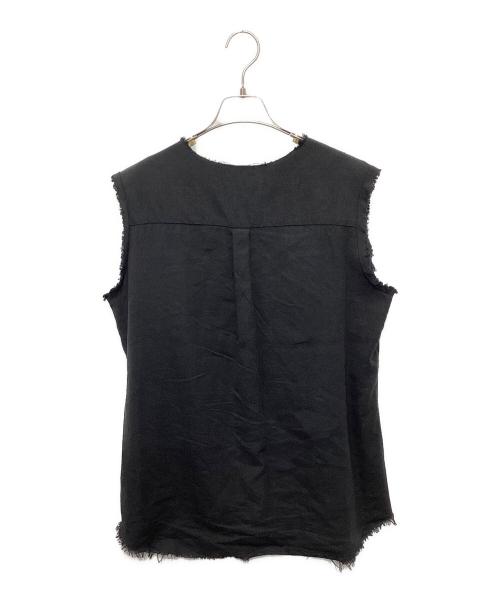 R'IAM PLAGE（リアム プラージュ）R'IAM Plage (リアム プラージュ) シルクネップシャツ ブラック サイズ:FREEの古着・服飾アイテム