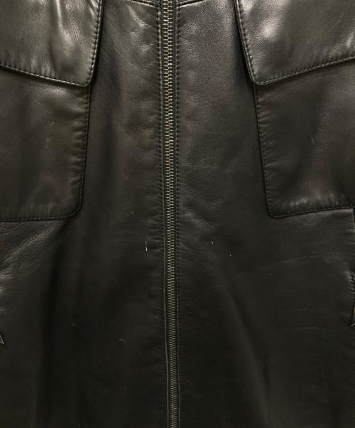 dunhill（ダンヒル）dunhill (ダンヒル) シングルライダースジャケット ブラック サイズ:Mの古着・服飾アイテム