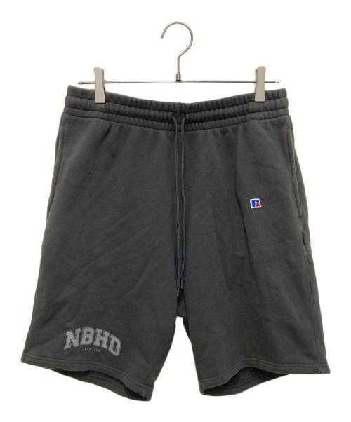 NEIGHBORHOOD（ネイバーフッド）NEIGHBORHOOD (ネイバーフッド) RUSSELL ATHLETIC (ラッセルアスレチック) スウェットハーフパンツ ブラック サイズ:Ⅼの古着・服飾アイテム
