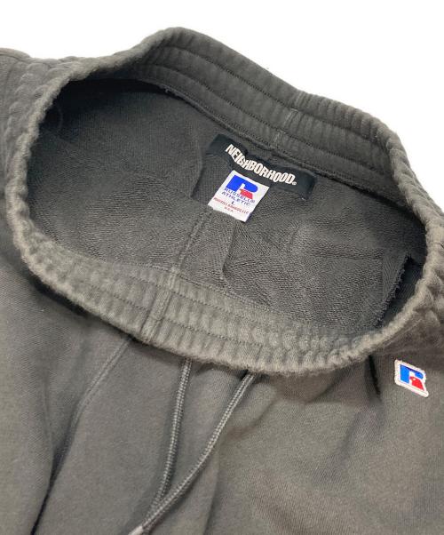 NEIGHBORHOOD（ネイバーフッド）NEIGHBORHOOD (ネイバーフッド) RUSSELL ATHLETIC (ラッセルアスレチック) スウェットハーフパンツ ブラック サイズ:Ⅼの古着・服飾アイテム