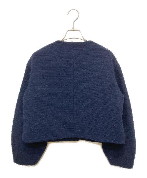 DRESSTERIOR（ドレステリア）DRESSTERIOR (ドレステリア) 【サスティナブルツイード】コクーンスリーブジャケット ネイビー サイズ:36の古着・服飾アイテム