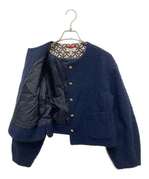 DRESSTERIOR（ドレステリア）DRESSTERIOR (ドレステリア) 【サスティナブルツイード】コクーンスリーブジャケット ネイビー サイズ:36の古着・服飾アイテム