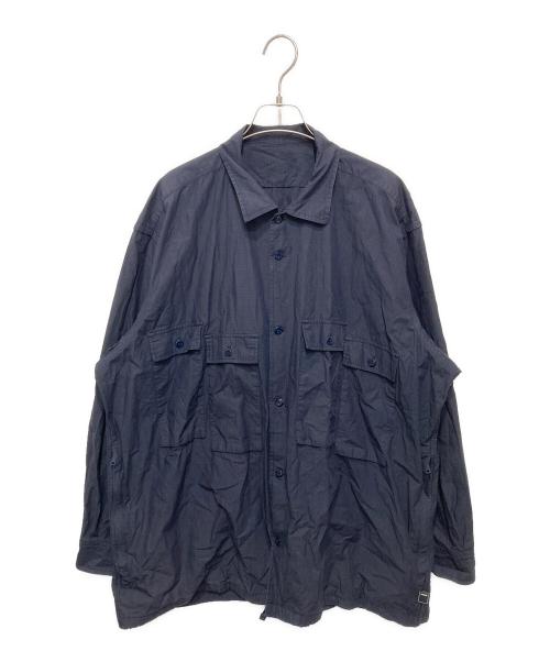 BROCHURE（ブローシュアー）BROCHURE (ブローシュアー) FLAG SHIRTS ネイビー サイズ:Sの古着・服飾アイテム