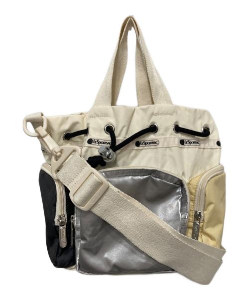 LeSportsac（レスポートサック）LeSportsac (レスポートサック) Ameri (アメリ) CONV DRAWSTRING CRSSBDYサンドバー アイボリーの古着・服飾アイテム