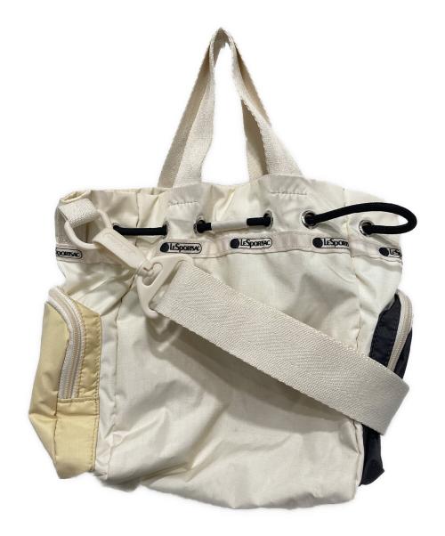LeSportsac（レスポートサック）LeSportsac (レスポートサック) Ameri (アメリ) CONV DRAWSTRING CRSSBDYサンドバー アイボリーの古着・服飾アイテム