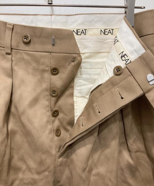 NEAT（ニート）NEAT (ニート) コットンピケ2タックトラウザーパンツ ベージュ サイズ:48の古着・服飾アイテム