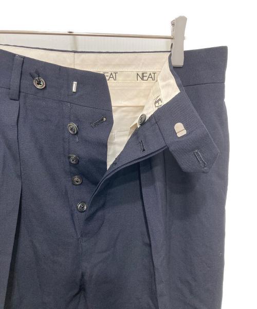 NEAT（ニート）NEAT (ニート) 2タックウールトラウザーパンツ ネイビー サイズ:46の古着・服飾アイテム