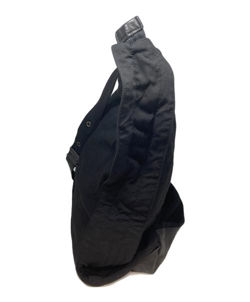 Yohji Yamamoto pour homme（ヨウジヤマモト プールオム）Yohji Yamamoto pour homme (ヨウジヤマモト プールオム) レザーコンビネーションショルダーバッグ ブラックの古着・服飾アイテム