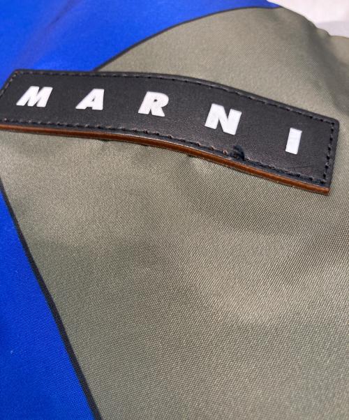 MARNI（マルニ）MARNI (マルニ) PORTER (ポーター) コラボマルシェバッグ ブルー×カーキの古着・服飾アイテム
