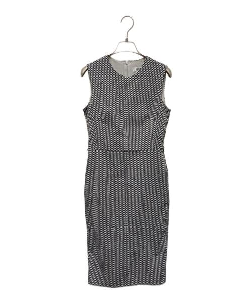 MaxMara（マックスマーラ）MaxMara (マックスマーラ) ノースリーブワンピース ホワイト×ブラック サイズ:40の古着・服飾アイテム