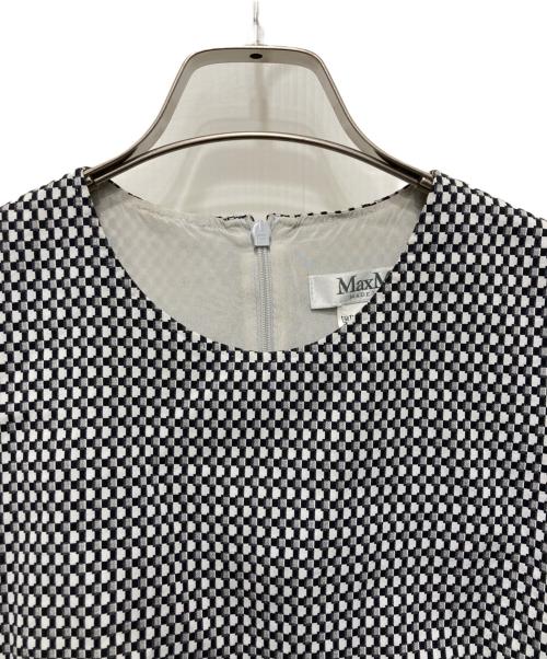 MaxMara（マックスマーラ）MaxMara (マックスマーラ) ノースリーブワンピース ホワイト×ブラック サイズ:40の古着・服飾アイテム