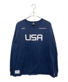 NEW BALANCE×WTAPS（ニューバランス×ダブルタップス）の古着「コラボ長袖Tシャツ」｜ネイビー