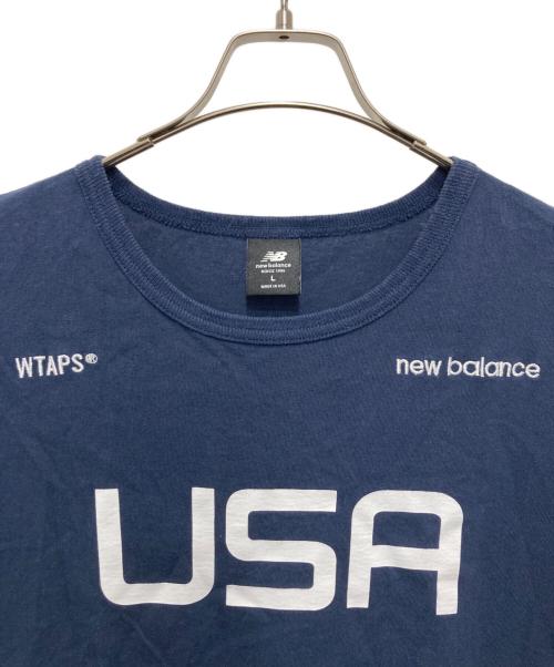 NEW BALANCE（ニューバランス）NEW BALANCE (ニューバランス) WTAPS (ダブルタップス) コラボ長袖Tシャツ ネイビー サイズ:Ⅼの古着・服飾アイテム
