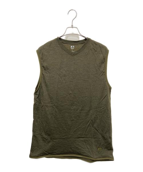 subtle voice（サトルボイス）Subtle Voice (サトルボイス) SVウールAddベスト カーキ サイズ:Ⅼの古着・服飾アイテム