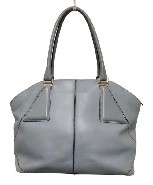 TOD'S（トッズ）TOD'S (トッズ) レザートートバッグ スカイブルーの古着・服飾アイテム