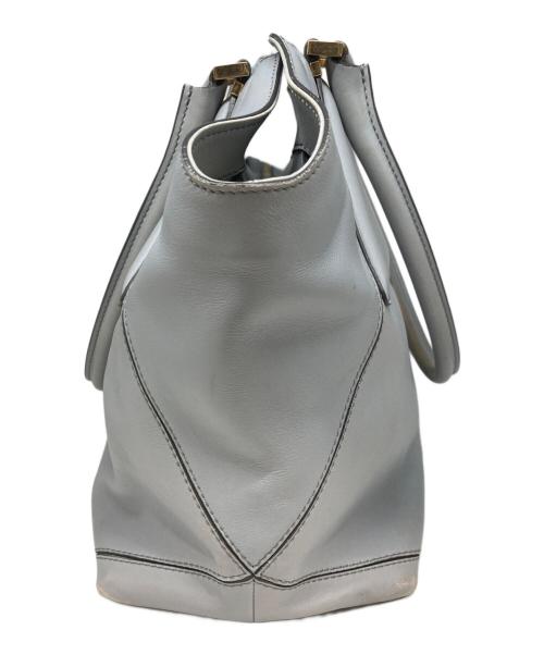 TOD'S（トッズ）TOD'S (トッズ) レザートートバッグ スカイブルーの古着・服飾アイテム