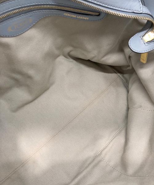TOD'S（トッズ）TOD'S (トッズ) レザートートバッグ スカイブルーの古着・服飾アイテム