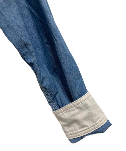MOMOTARO JEANS（桃太郎ジーンズ）MOMOTARO JEANS (桃太郎ジーンズ) シャンブレー 出陣 ワークシャツ インディゴ サイズ:40の古着・服飾アイテム