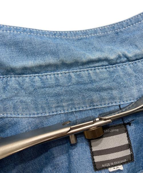 MOMOTARO JEANS（桃太郎ジーンズ）MOMOTARO JEANS (桃太郎ジーンズ) シャンブレー 出陣 ワークシャツ インディゴ サイズ:40の古着・服飾アイテム
