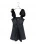 amerge（アメルジュ）の古着「ribbon shoulder check circular onepiece」｜グレー