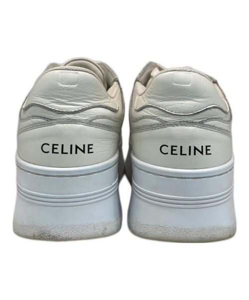 CELINE（セリーヌ）CELINE (セリーヌ) トリオンフパッチ ブロックウェッジスニーカー ホワイト サイズ:36の古着・服飾アイテム