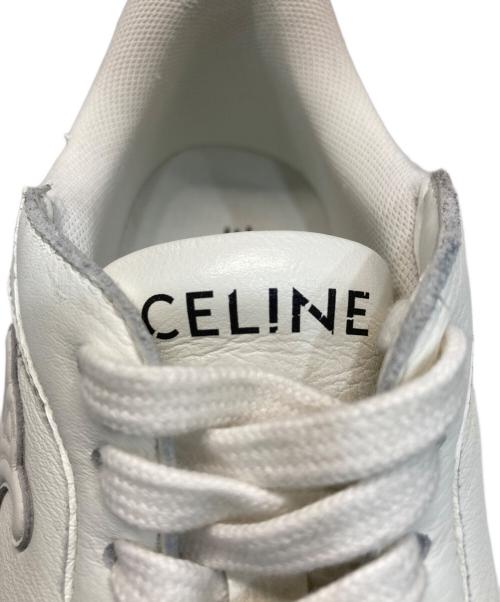 CELINE（セリーヌ）CELINE (セリーヌ) トリオンフパッチ ブロックウェッジスニーカー ホワイト サイズ:36の古着・服飾アイテム