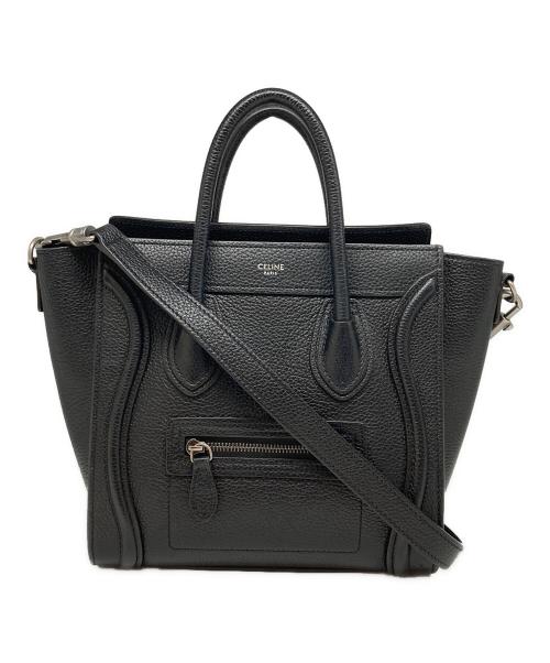 CELINE（セリーヌ）CELINE (セリーヌ) ラゲージ ナノ ショッパー ハンドバッグ ブラックの古着・服飾アイテム