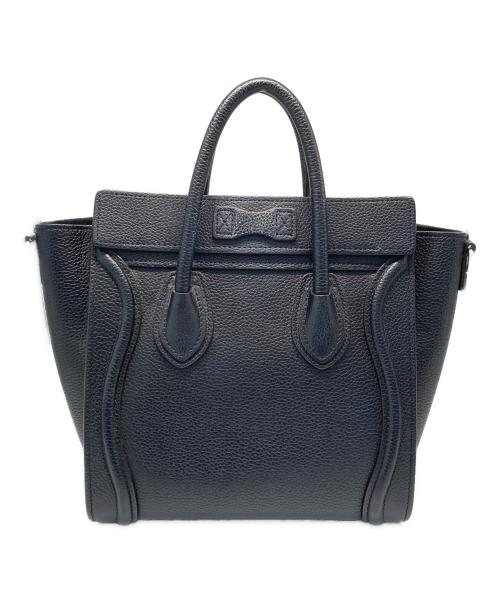 CELINE（セリーヌ）CELINE (セリーヌ) ラゲージ ナノ ショッパー ハンドバッグ ブラックの古着・服飾アイテム