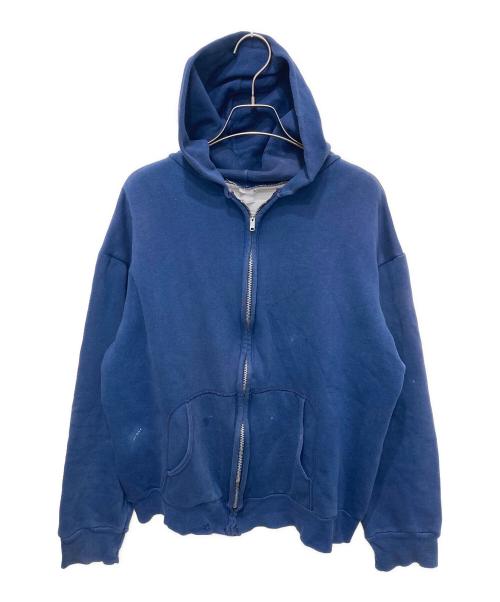 USED（ユーズド）USED (ユーズド) ヴィンテージ裏サーマルジップパーカー ネイビー サイズ:不明の古着・服飾アイテム