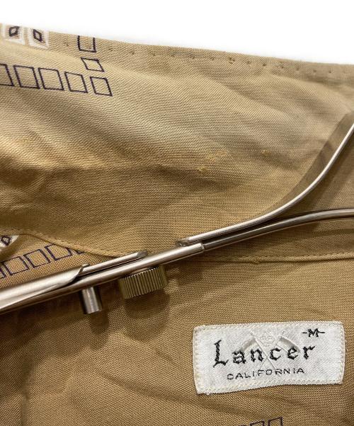 LANCER（ランサーズ）Lancer (ランサーズ) 60’s 総柄オープンカラーシャツ ベージュ サイズ:Ⅿの古着・服飾アイテム